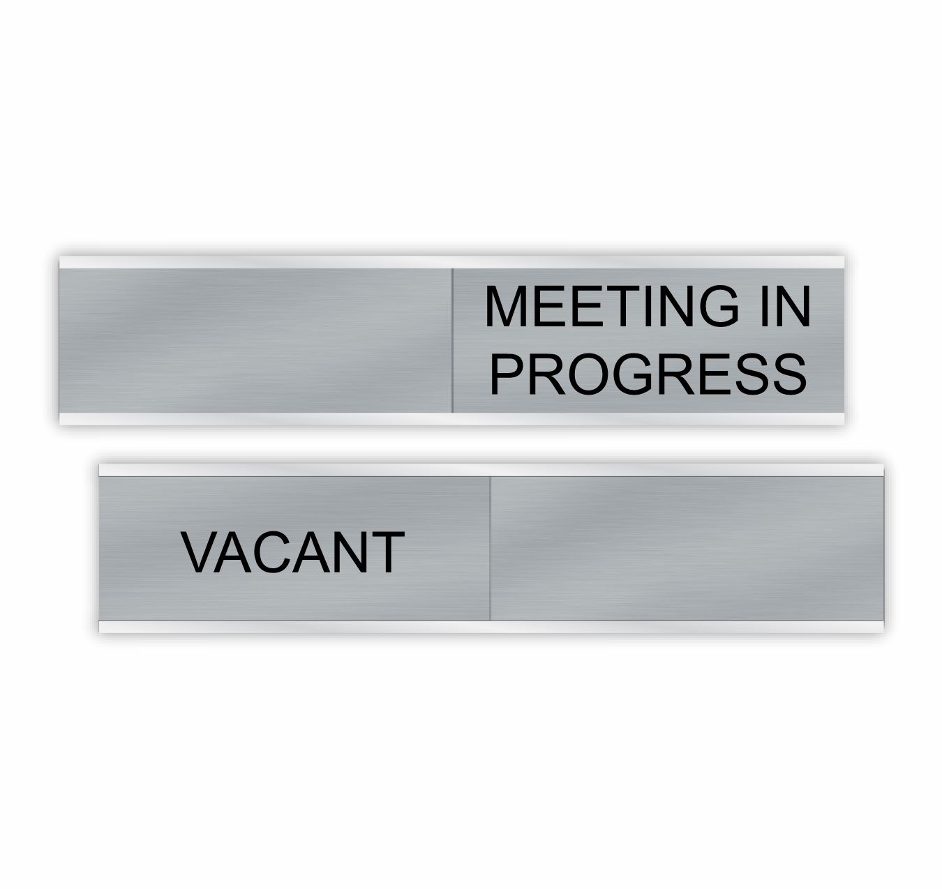 Out Meeting In Progress In Engaged Vacant Sliding Door Sign Open Closed 