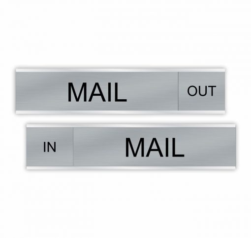 Mail In/Out Slider Sign 6"x1" or 10"x2"