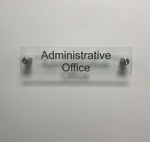 Clear Acrylic Signs for Administrative Offices - Nap Nameplates