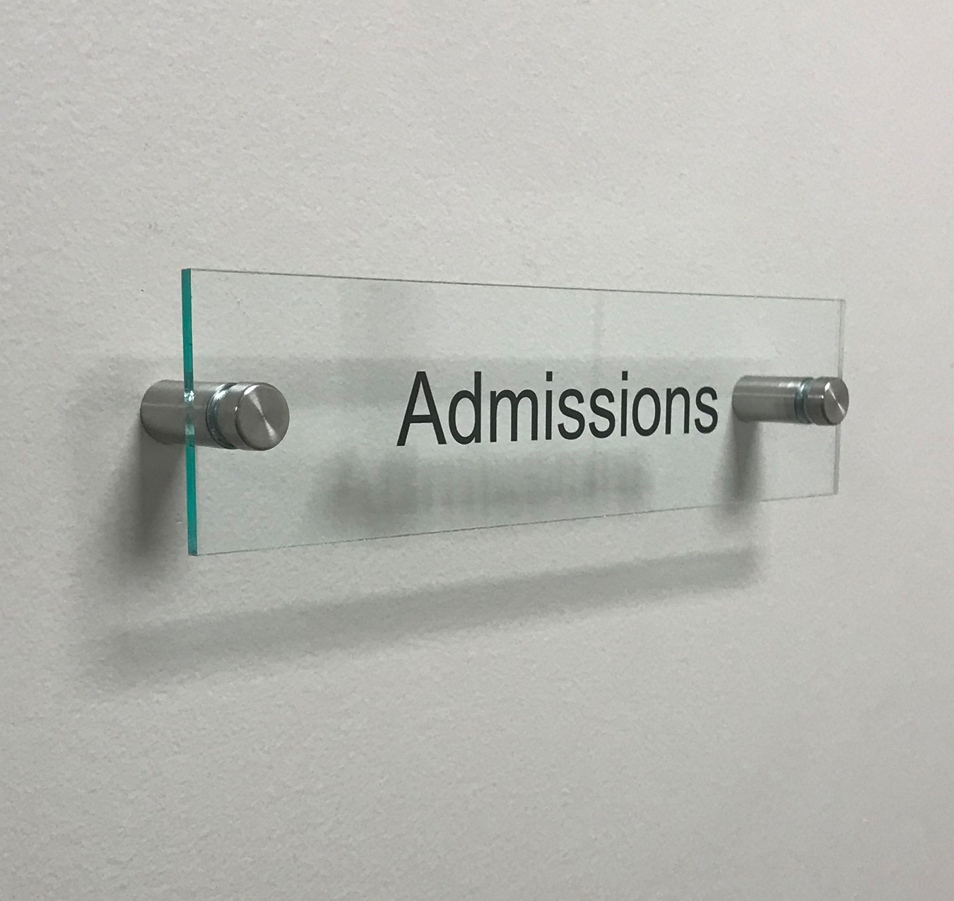 Admissions Office Clear Acrylic Signs 