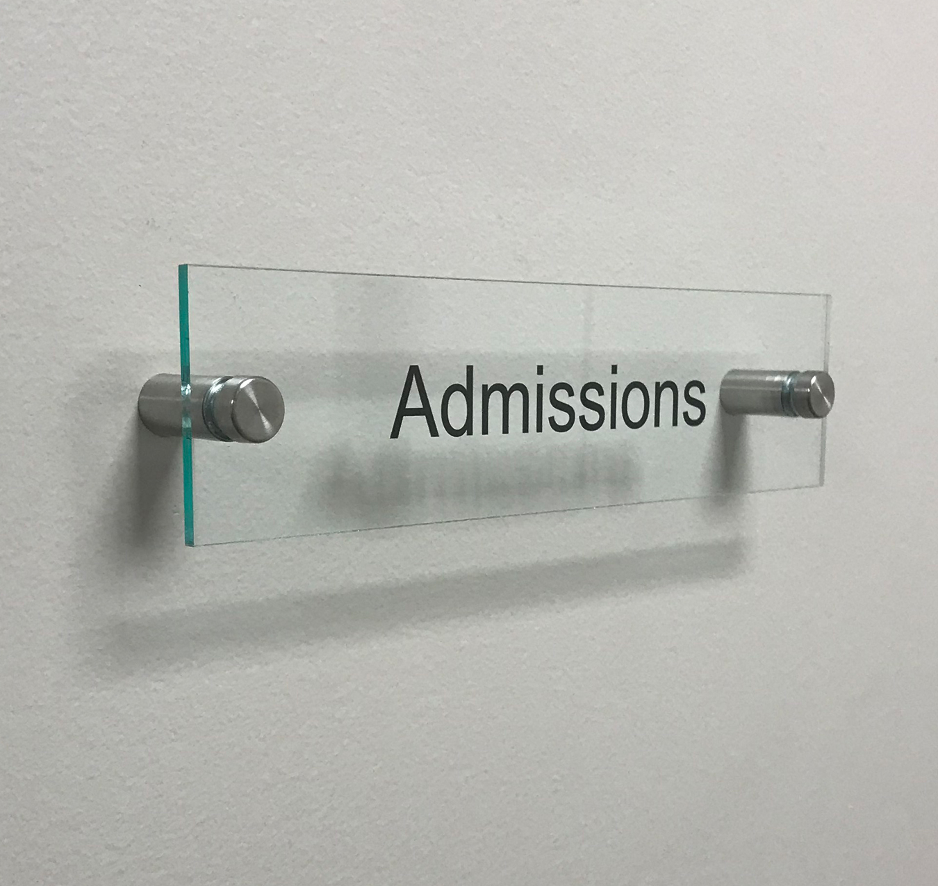 Admissions Office Clear Acrylic Signs Napnameplates Com