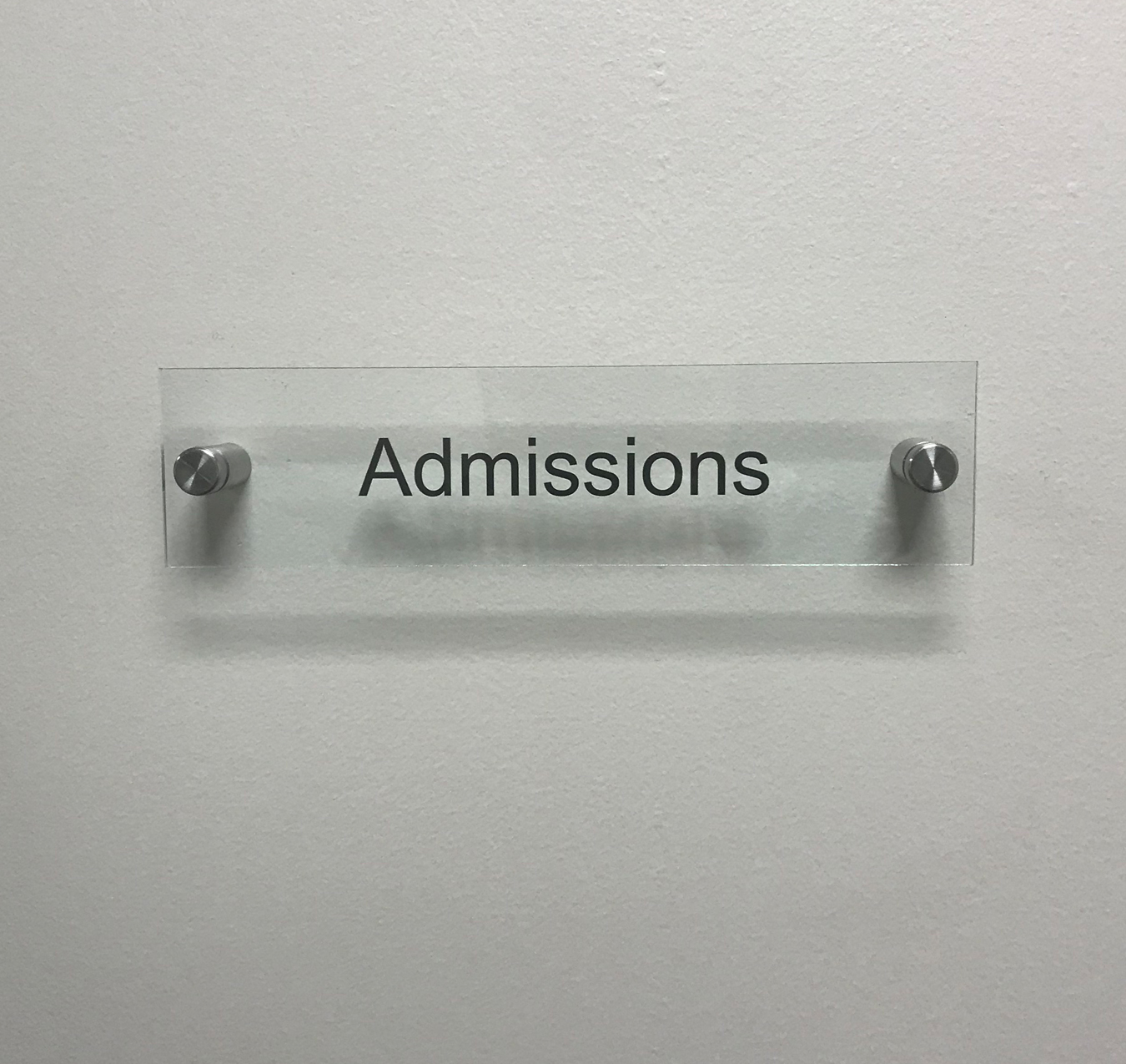 Admissions Office Acrylic Sign - Nap Nameplates