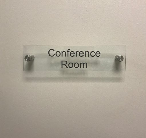 Clear Acrylic Name Plate for Conference Rooms - Nap Nameplates