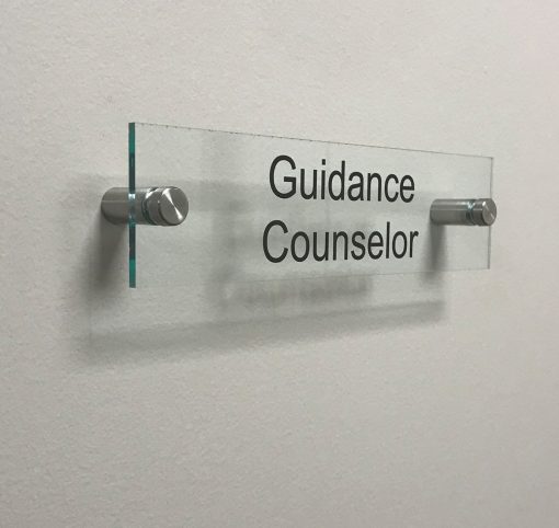 Clear Acrylic Name Plate for Guidance Counselor - Nap Nameplates