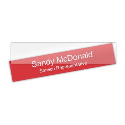 10" x 2" Plastic Inserts for Nameplate Holders / Pack of 10