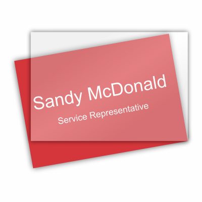 12.25" x 8.5" Plastic Inserts for Nameplate Holders / Pack of 5