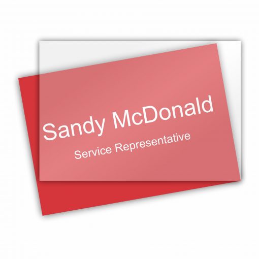 12.25" x 8.5" Plastic Inserts for Nameplate Holders / Pack of 5