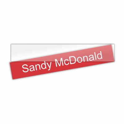 6" x 1" Plastic Inserts for Nameplate Holders / Pack of 10