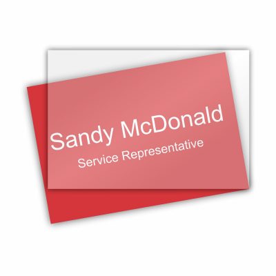 7-1/4" x 5" Plastic Inserts for Nameplate Holders / Pack of 10