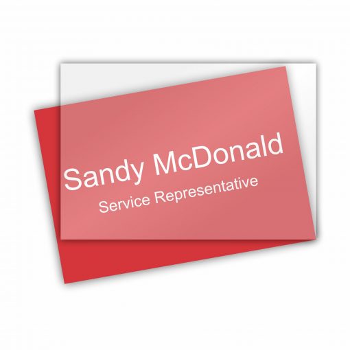 7-1/4" x 5" Plastic Inserts for Nameplate Holders / Pack of 10