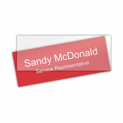8" x 3" Plastic Inserts for Nameplate Holders / Pack of 10