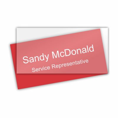 8" x 4" Plastic Inserts for Nameplate Holders / Pack of 10