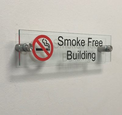 Unique Smoke Free Building Acrylic Signs for Offices - Nap Nameplates