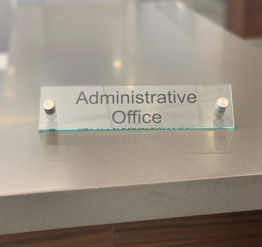 Administrative Office Acrylic Signs for Offices - NapNameplates.com