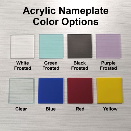 10" x 2" Acrylic Wall Mount Name Plates - Wave Shape - Image 2