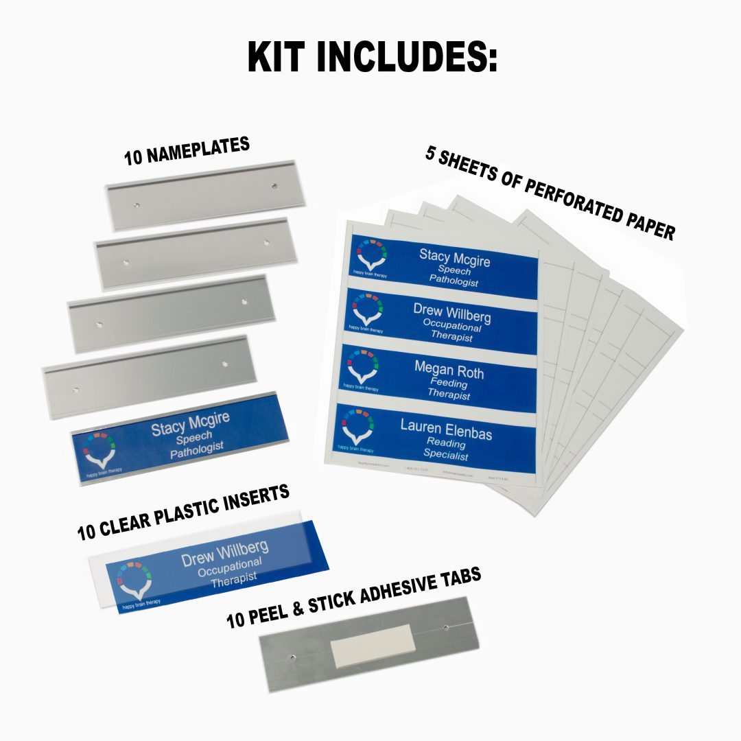 Printable Paper Name Plate &amp; Holder Kit - NapNameplates.com