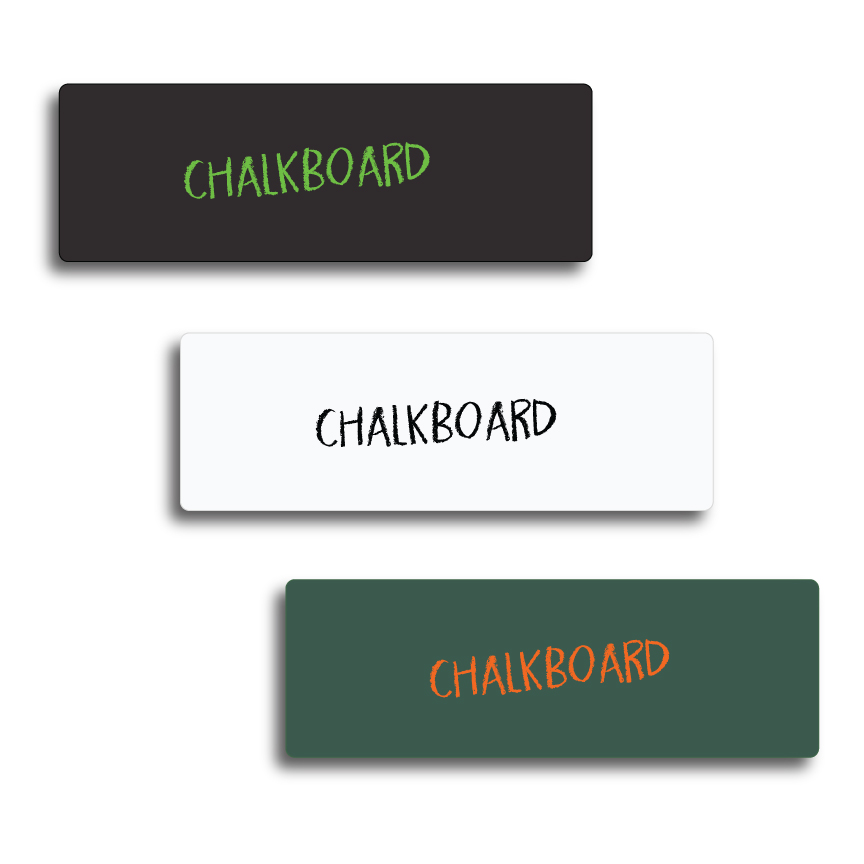 Small Chalkboard Name Badges 3x1, Blank
