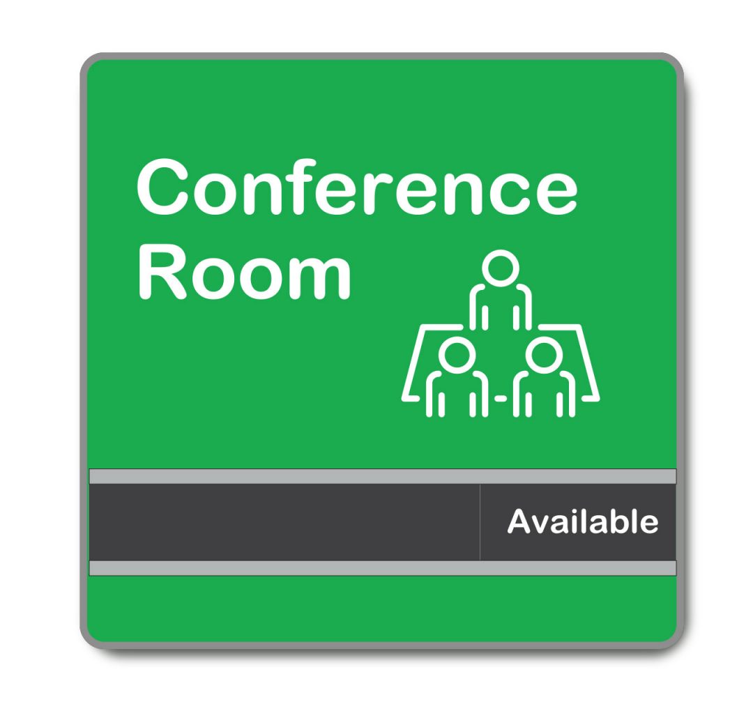 Conference Room Slider Sign, Silver, Conference Room Nap Nameplates