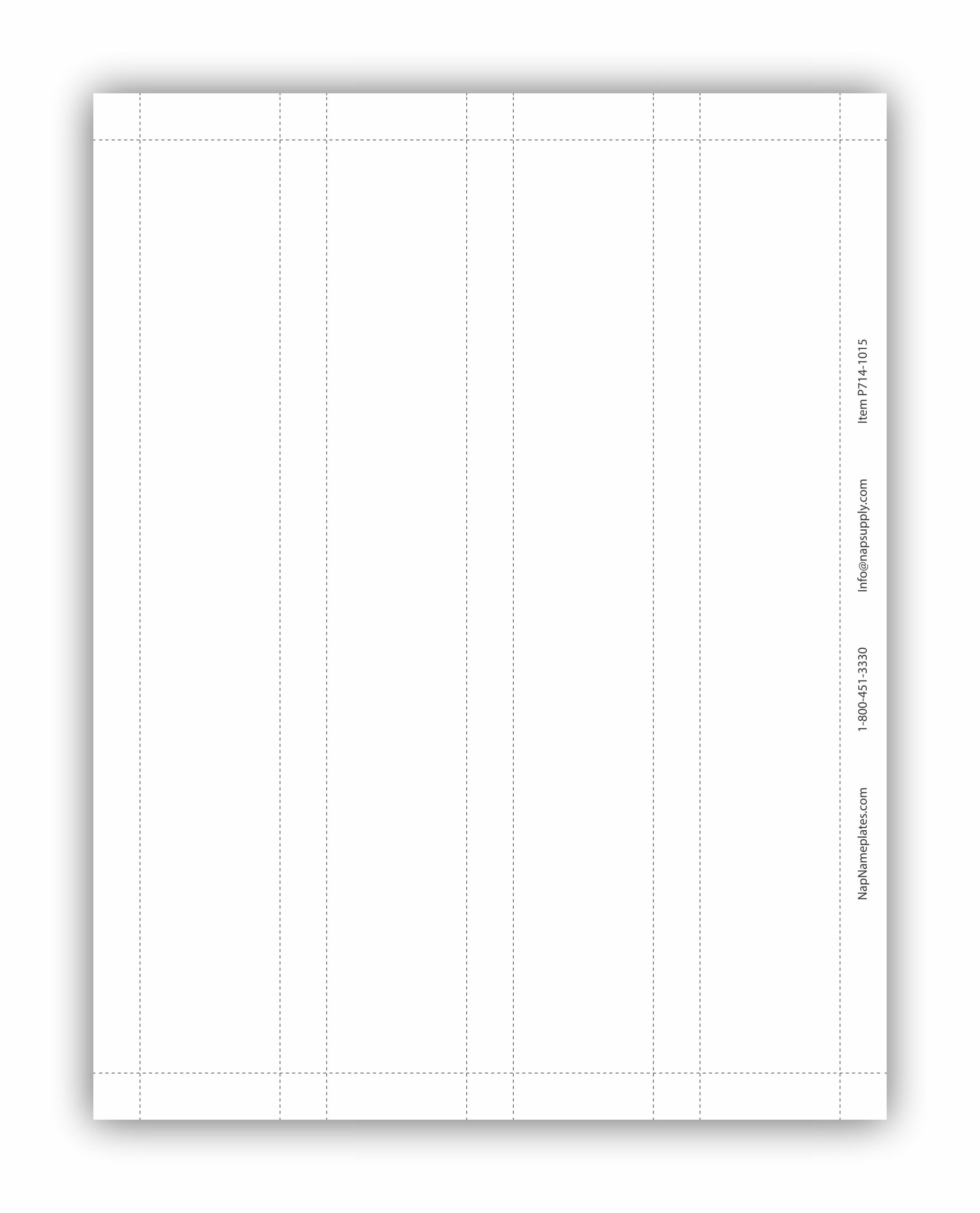 10" x 1-1/2" Printable Paper Nameplates