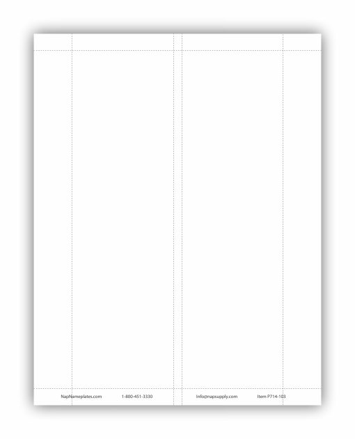 10" x 3" Printable Paper Nameplates