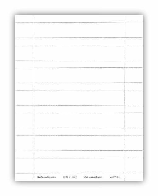 6" x 1" Printable Paper Nameplates