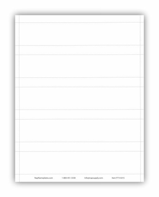 8" x 1-1/2" Printable Paper Name Plates
