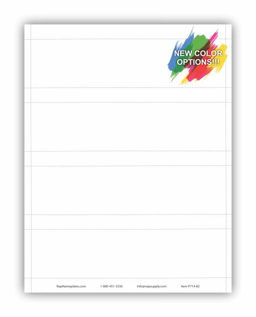 8" x 2" Printable Paper Nameplates