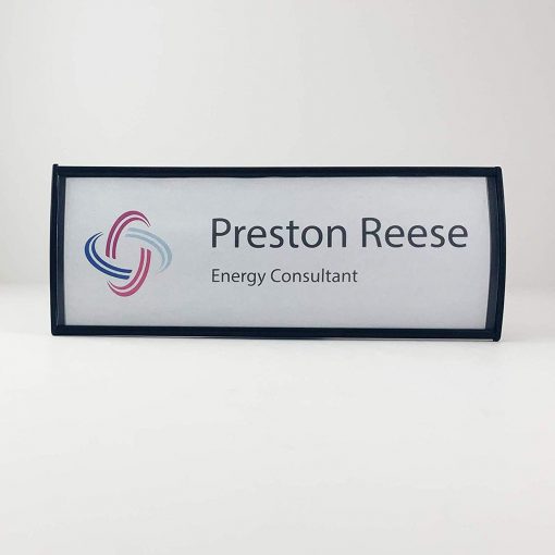 Large Plastic Curved Office Nameplate Holders - Image 9