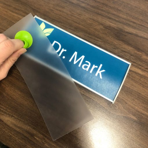 Large Plastic Curved Office Nameplate Holders - Image 2