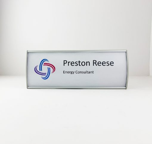 Large Plastic Curved Office Nameplate Holders - Image 6