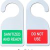 Sanitized/Do Not Use Hanging Door Sign, 5 Pack - Image 2