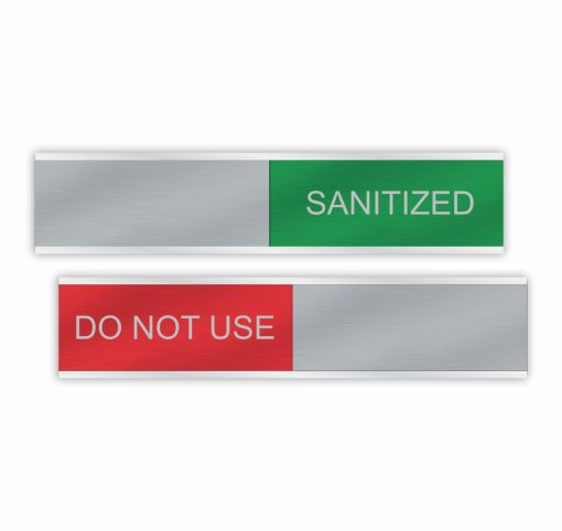Do Not Use/Sanitized Slider Sign 6"x1" or 10"x2"