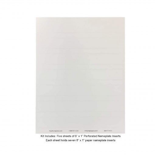 Kit with Printable Paper Name Plates & Metal Holders - 8" x 1" - Image 5