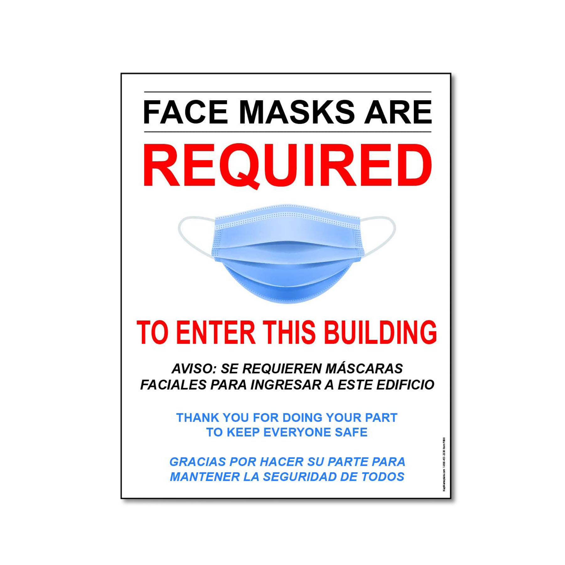 Face Masks Required Sign On Cardstock Paper Napnameplates Com