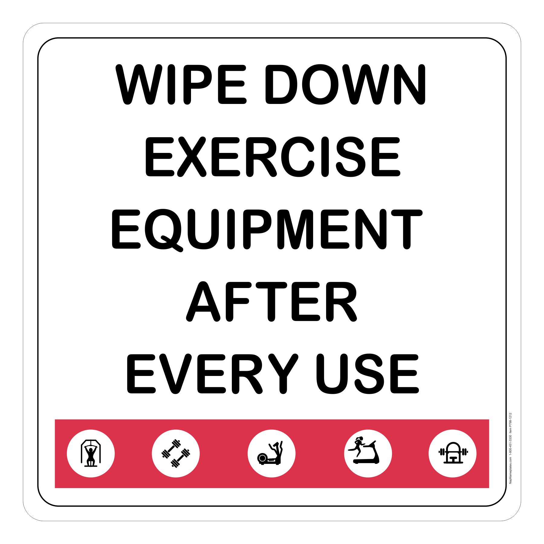 Wipe Down Exercise Equipment NapNameplates