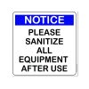 sanitize sign