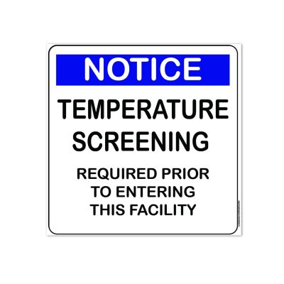 temperature screening sign