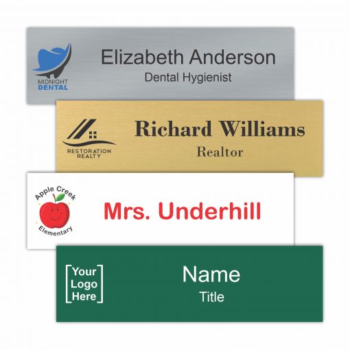 14" x 4" Office Name Plate Signs - Color-Printed Metal