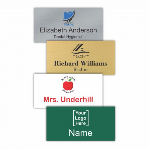 6" x 3" Office Name Plate Signs - Color-Printed Metal