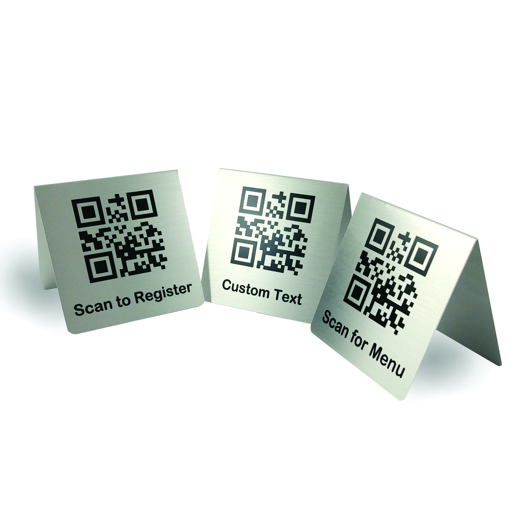 QR Code Menu Table Tent Signs - NapNameplates.com