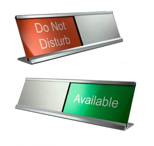 Do Not Disturb/Available Desktop Slider Sign 8"x2″