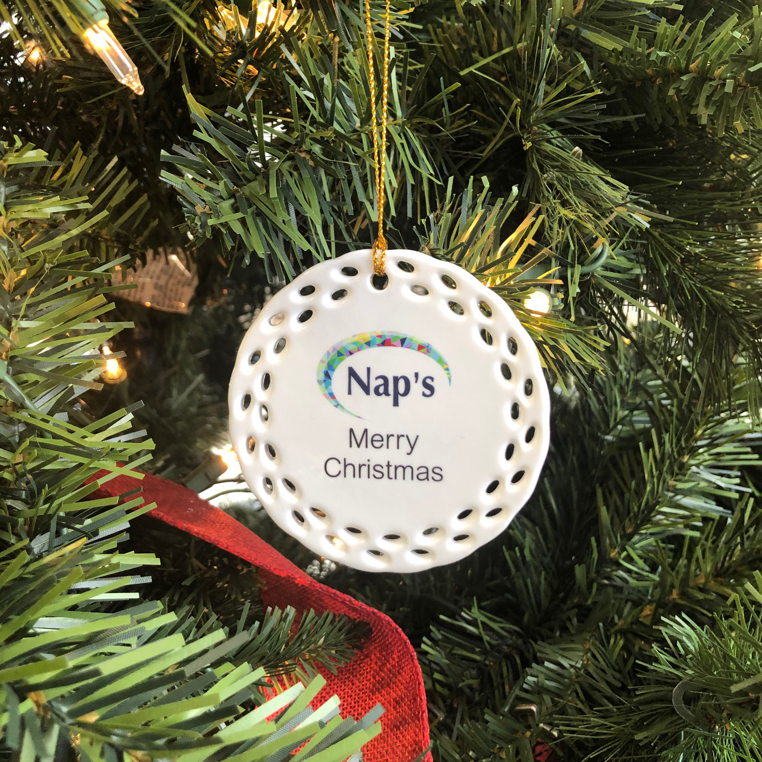 Custom Company Logo Ornaments, Porcelain