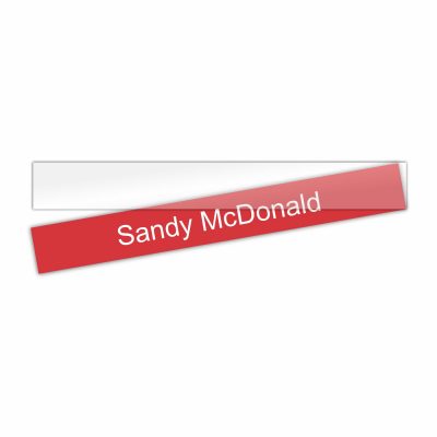 8" x 1" Plastic Inserts for Nameplate Holders / Pack of 10