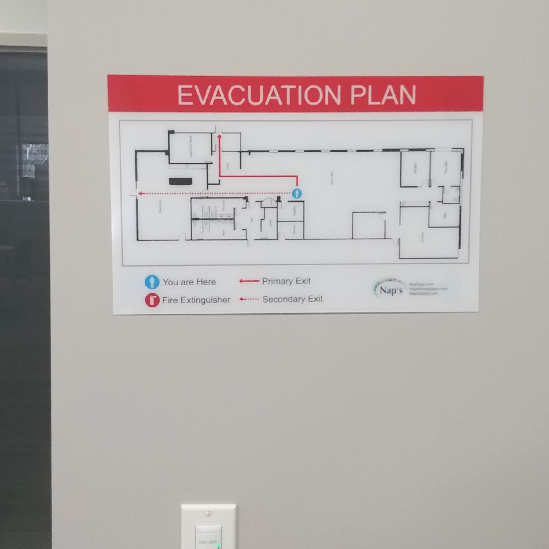 Custom Evacuation Plan Signage Plastic 45 OFF
