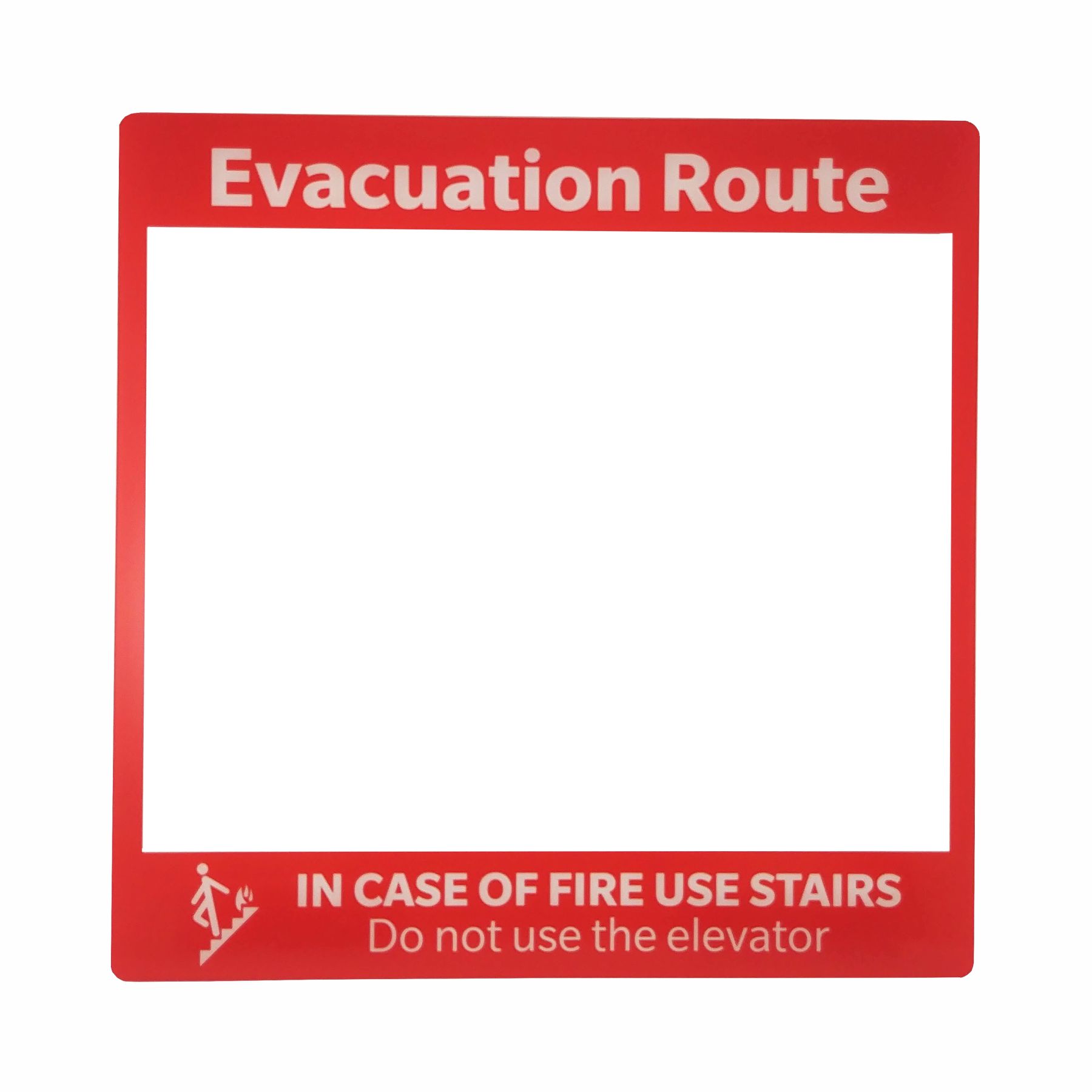 Evacuation Route Map Sign Holder, 11.5" x 11.5" - Image 2