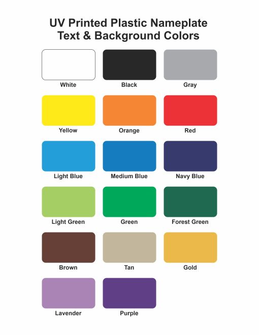 10" x 1" Office Name Plate Signs - Color-Printed Plastic - Image 2