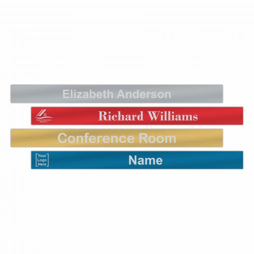 12" x 1" Office Nameplate Signs - Engraved Aluminum
