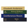 12" x 2" Executive Office Nameplate Signs - Engraved Brass