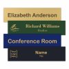 12" x 3" Executive Office Nameplate Signs - Engraved Brass