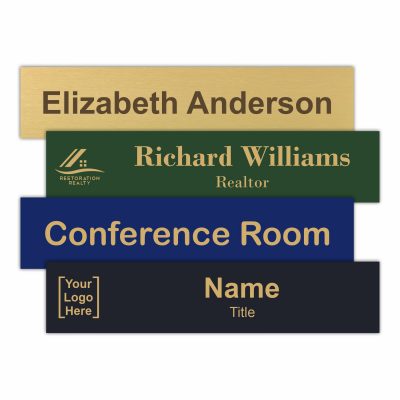 Nameplate .75 x 2 THIN PLASTIC name plate CUSTOM laser engraved tag Proof incl 